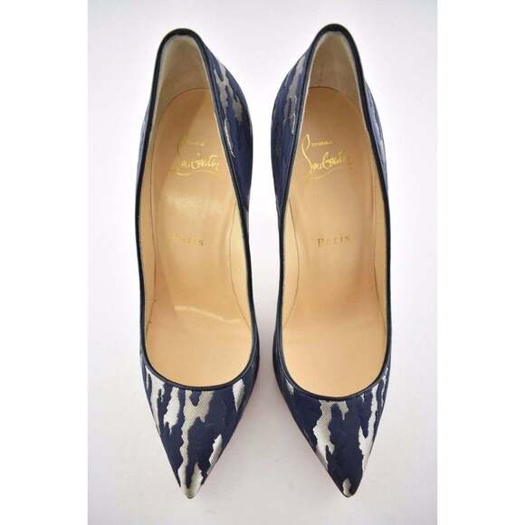 Christian Louboutin Pigalle Follies 100 Blue Camo JQ Camouloubi Heel Pump 36 - Picture 7 of 11